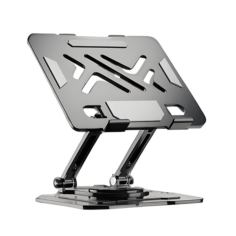 Dual Monitor Desk Setup - Adjustable Rotatable Dual Rod Carbon Steel