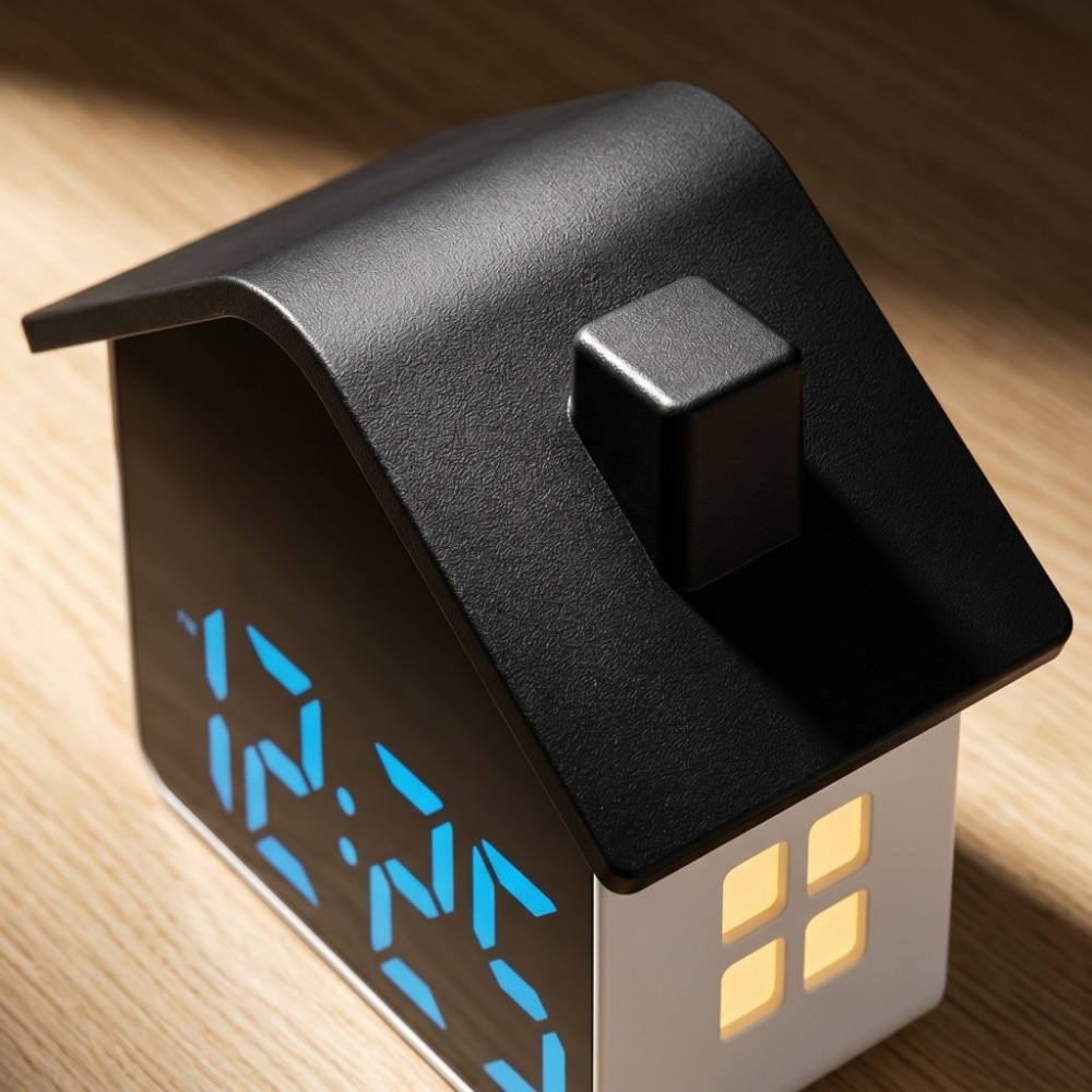 Desk Setup Minimalist - Night Light LED Alarm Clock Minimalist