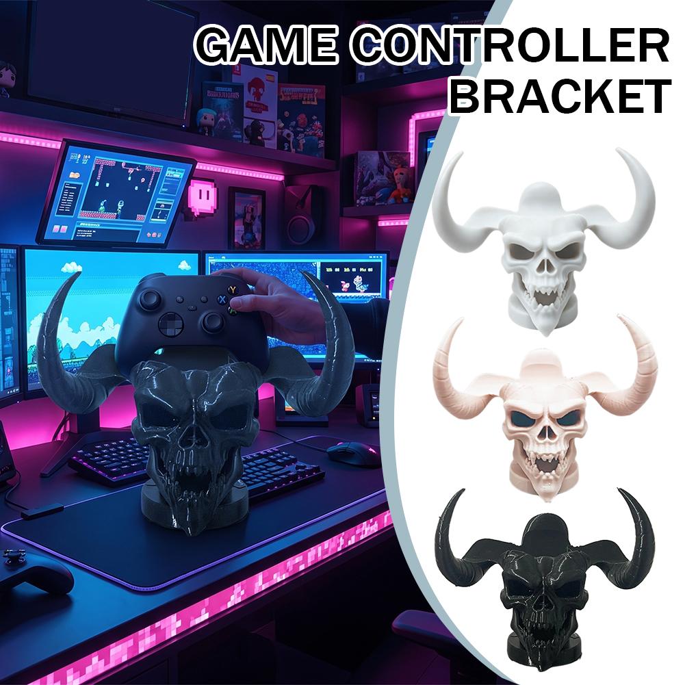 Desk Setup Game - Unique Devil Skull Horn Controller Holder