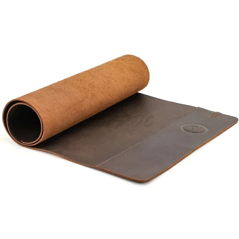 Vintage Cowhide Mouse Pad with - огляд і ціна Desk Pad Leather Large