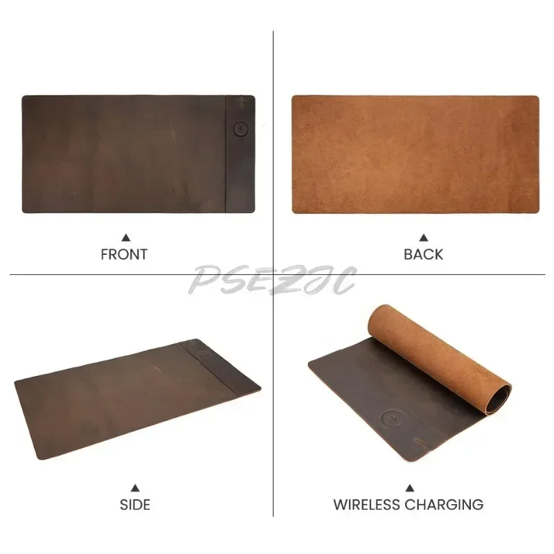 Vintage Cowhide Mouse Pad with - огляд і ціна Desk Pad Leather Large