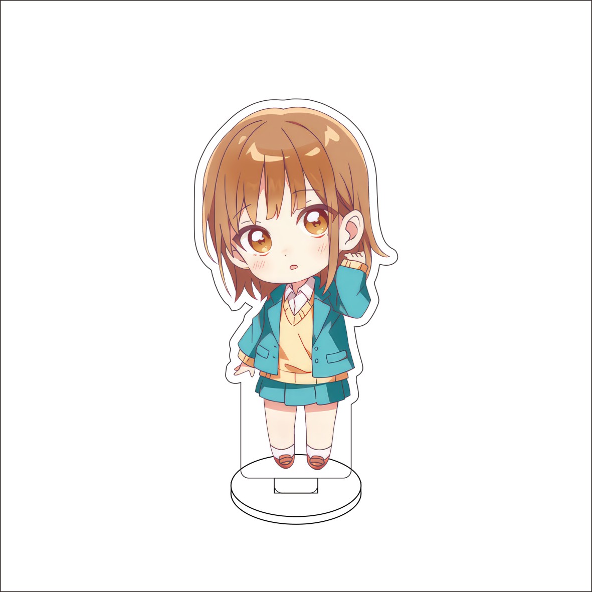 10CM Anime Blue Box Figure Sta - огляд і ціна Desk Setup Cute