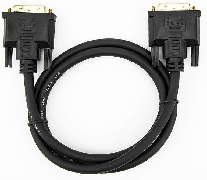 DVI-D Dual Link Cable (25Pin), - огляд і ціна Dual Monitor Desk Setup