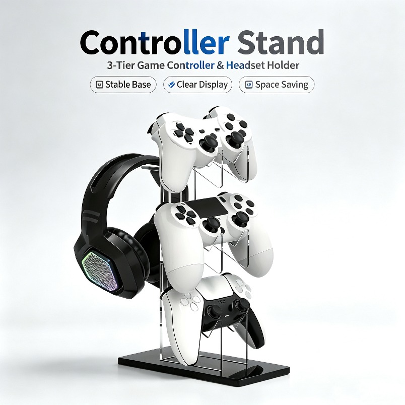 Controller Holder with Headset - огляд і ціна Desk Setup Game