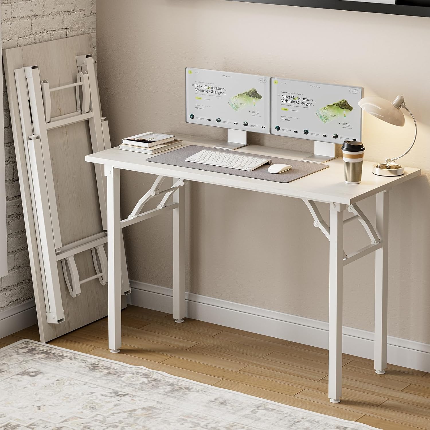 Frylr Small Folding Computer D - огляд і ціна Desk Setup For 2 Laptops