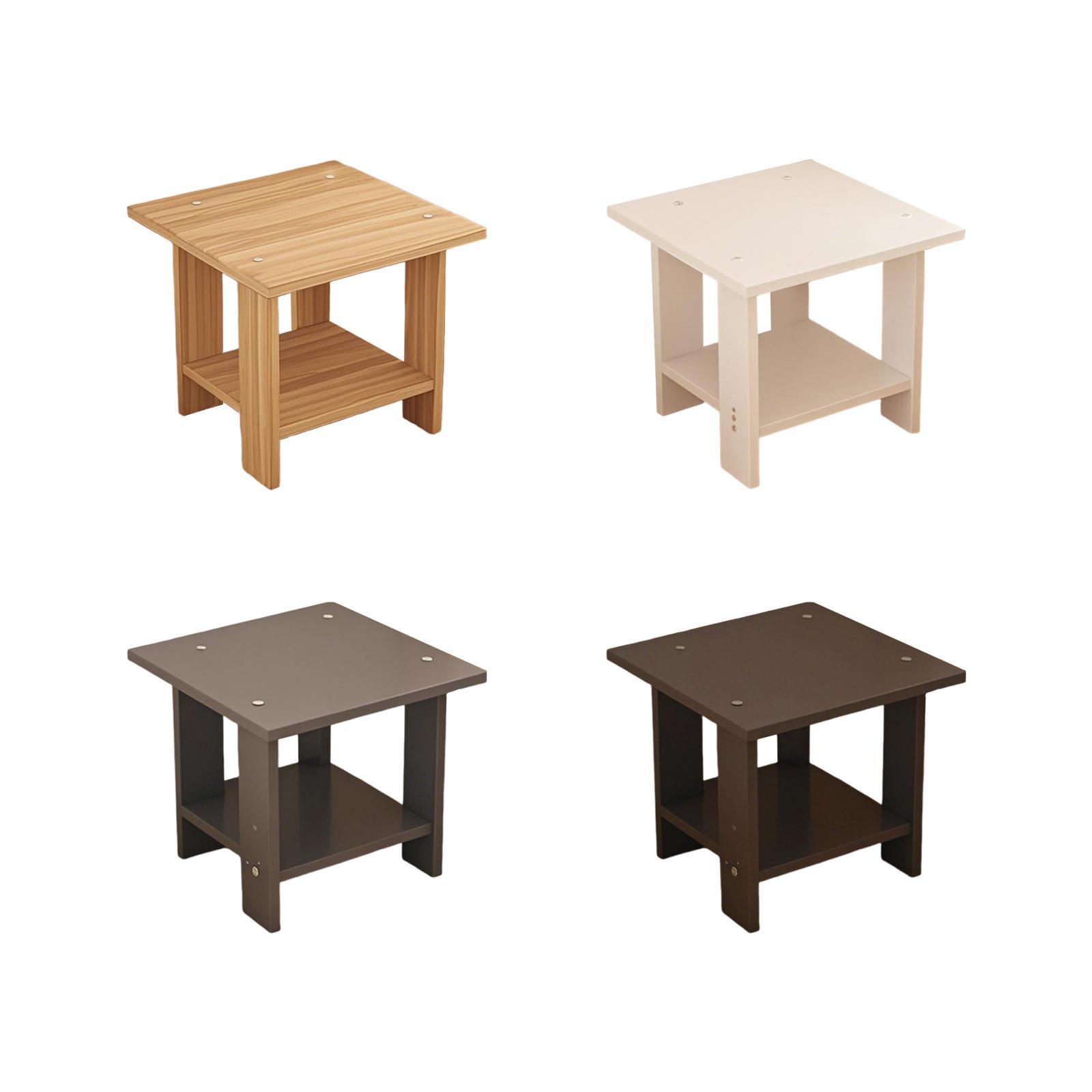 Wooden Double Layers Side Tabl - огляд і ціна Desk Setup Minimalist