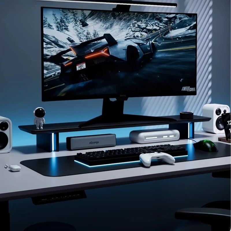 RGB Monitor Stand Ergonomic Co - огляд і ціна Desk Setup For 2 Laptops