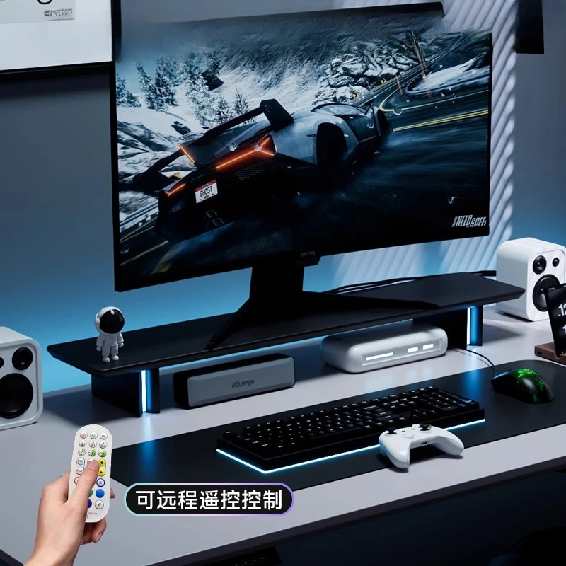 RGB Monitor Stand Ergonomic Co - огляд і ціна Desk Setup For 2 Laptops
