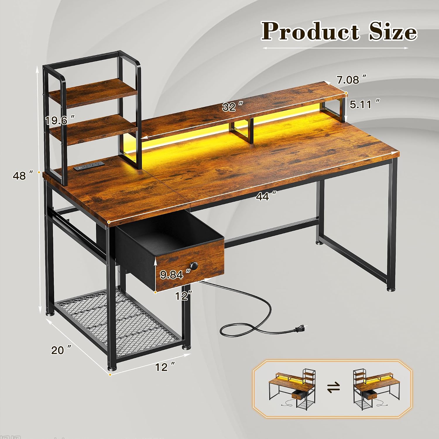 Small Computer Desk With Hutch - огляд і ціна Desk Setup Brown