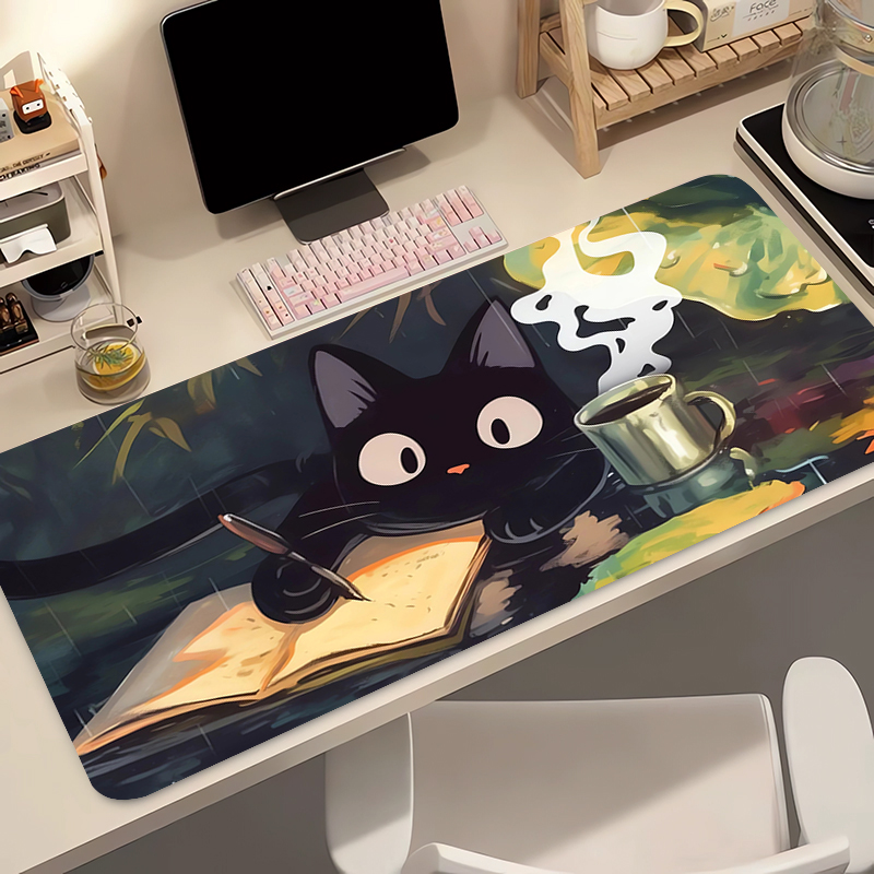 Kawaii Black Cat Silicone Soft - огляд і ціна Desk Setup Kawaii