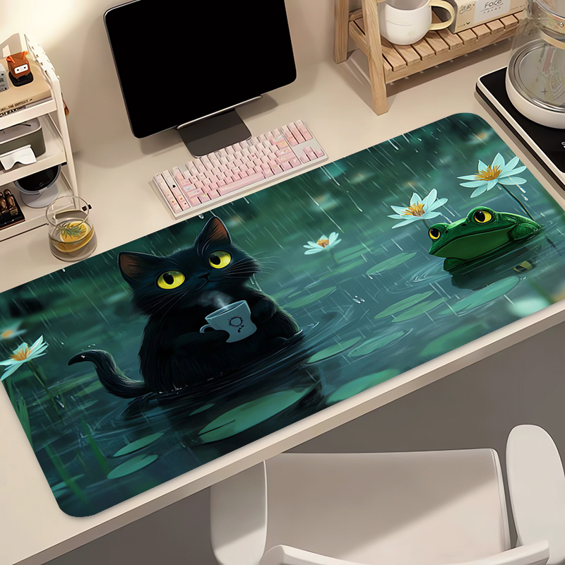 Kawaii Black Cat Silicone Soft - огляд і ціна Desk Setup Kawaii