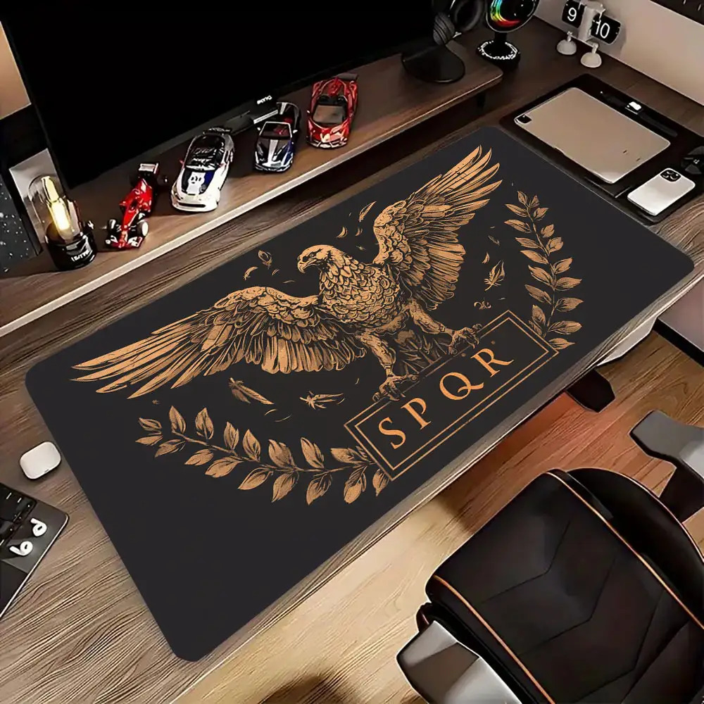 Golden Brown Black Desk Mat De - огляд і ціна Desk Setup Brown