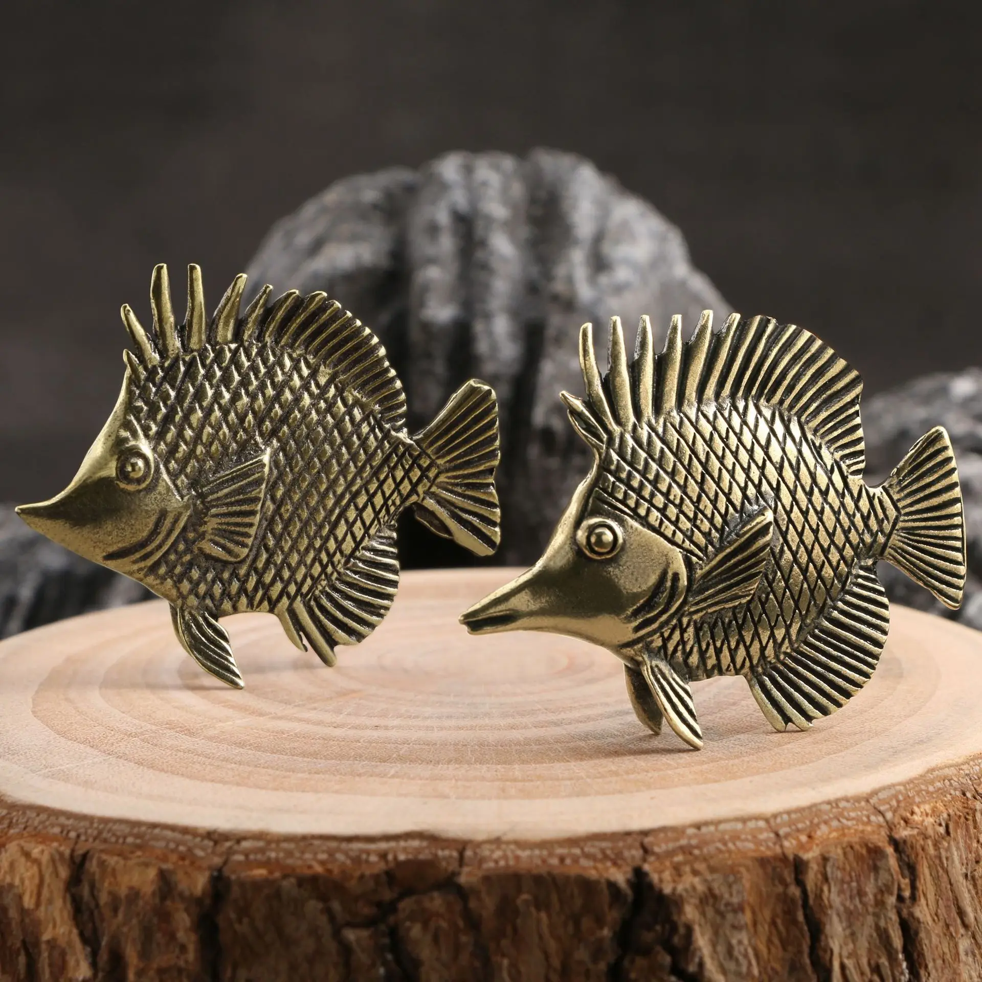 Brass Ornamental Fish Antique  - огляд і ціна Desk Setup Cute