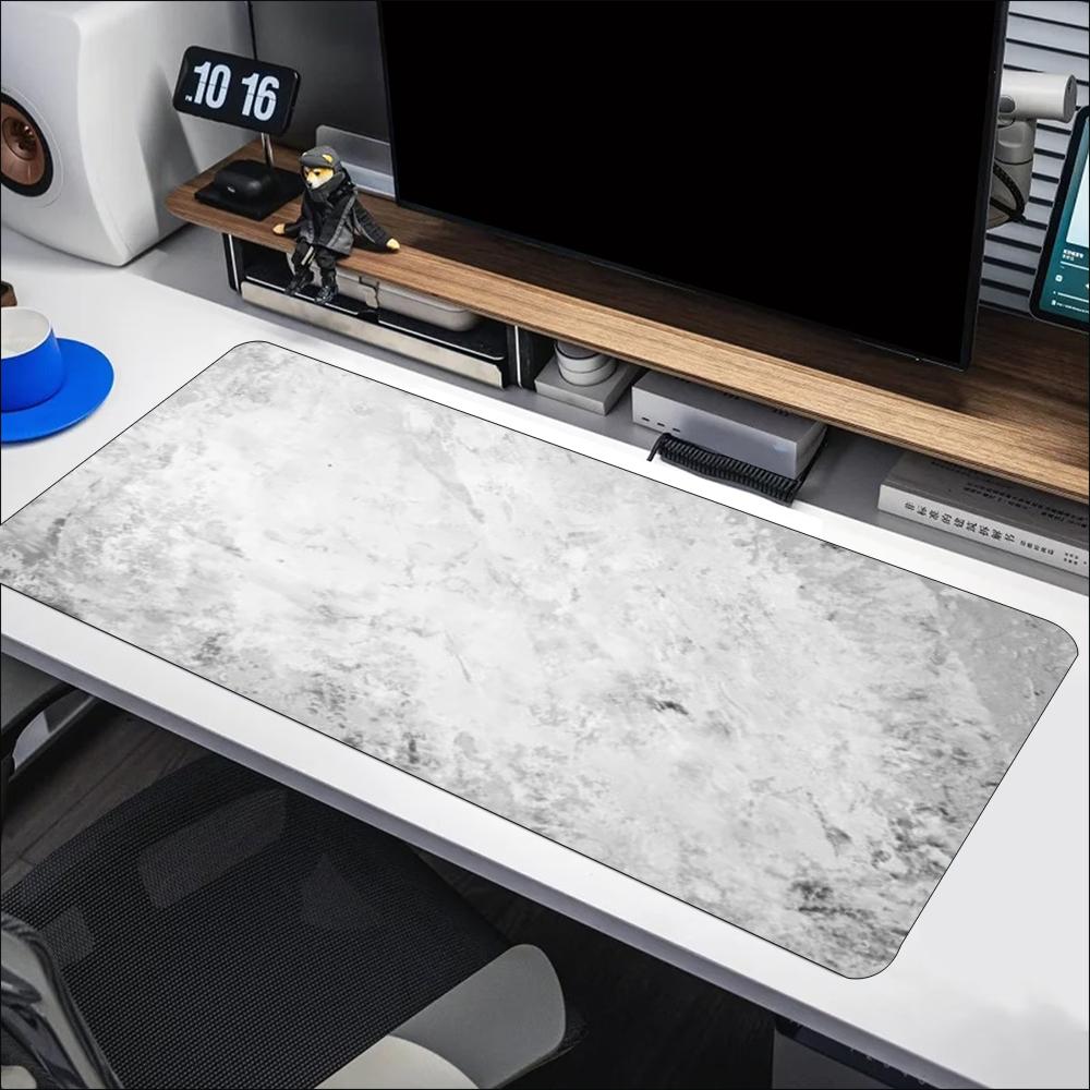 Minimalist Grey Marble Texture - огляд і ціна Desk Setup Grey