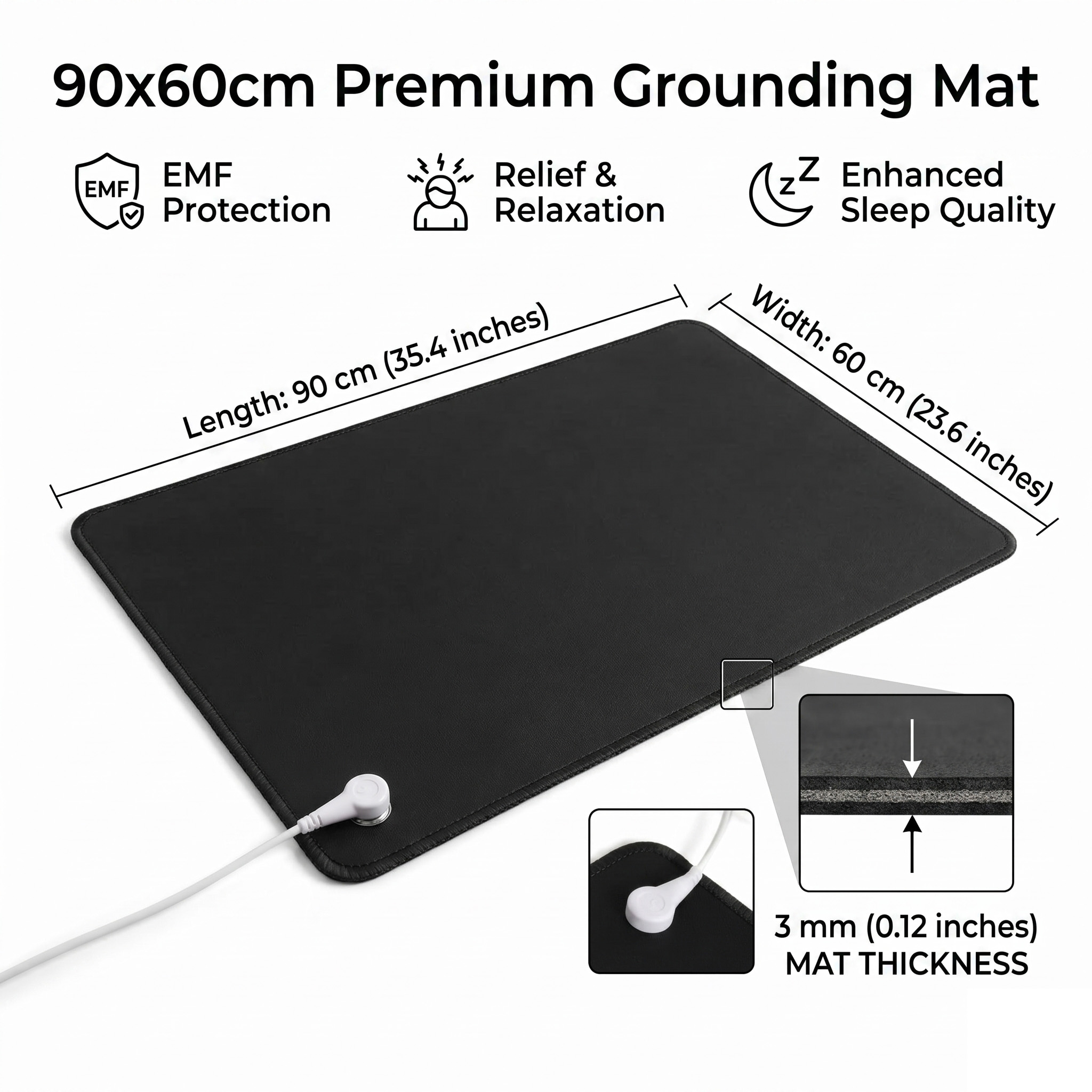 3mm PU Leather Grounding Mat E - огляд і ціна Desk Pad Leather Large
