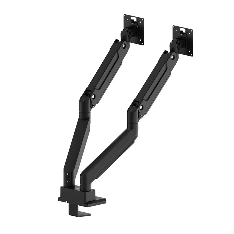 Dual Arm Monitor Mount Heavy D - огляд і ціна Dual Monitor Desk Setup