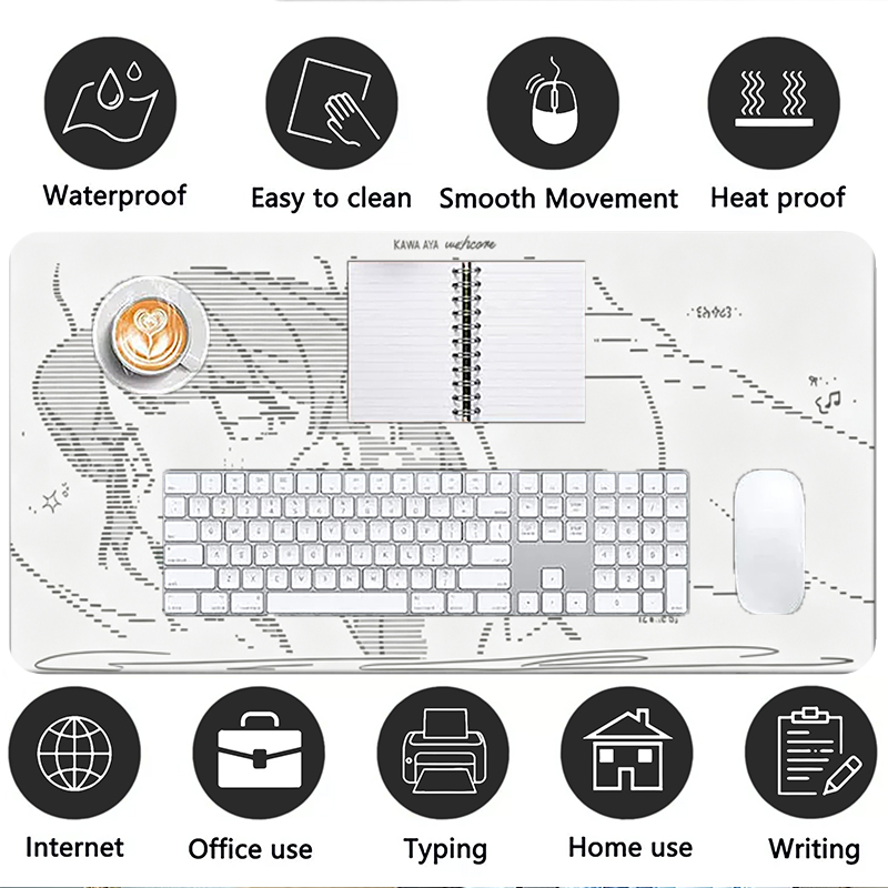 1Pcs Leather Mouse Pad Anime A - огляд і ціна Desk Setup Cute