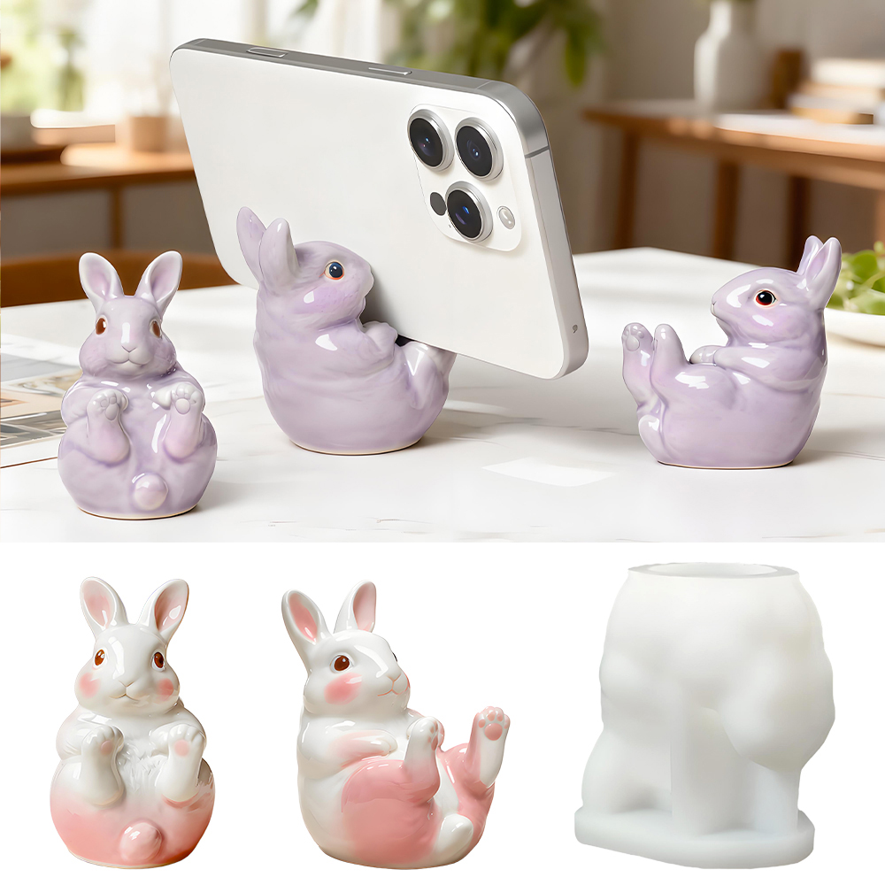S0284 Cute Bunny Cellphone Sta - огляд і ціна Desk Setup Cute