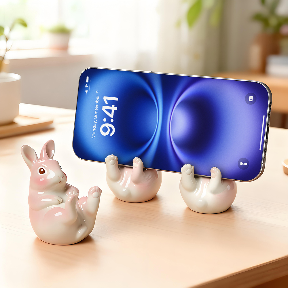 S0284 Cute Bunny Cellphone Sta - огляд і ціна Desk Setup Cute